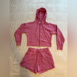 Universal Thread Pink Hoodie and Shorts Set